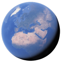 Globe with pins