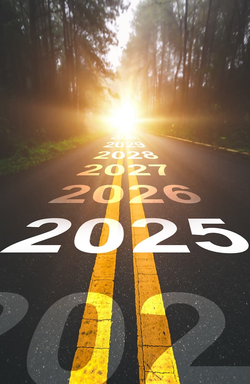 road with years 