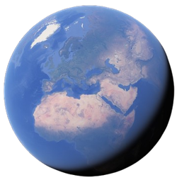 Globe with pins